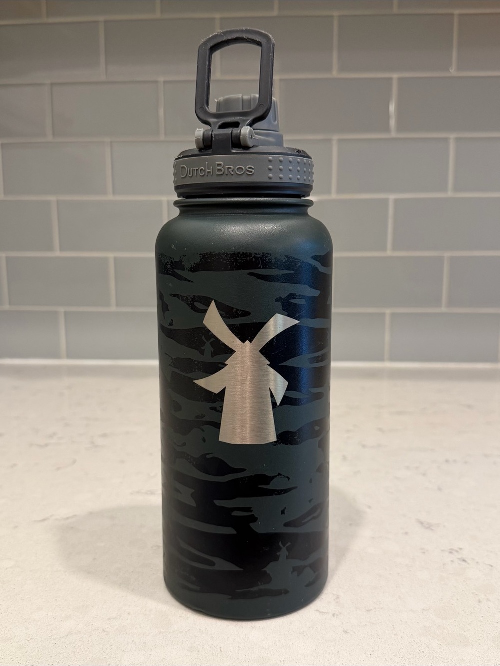 Dutch Bros Camo Insulated Stainless Steel Water Bottle - 32 oz